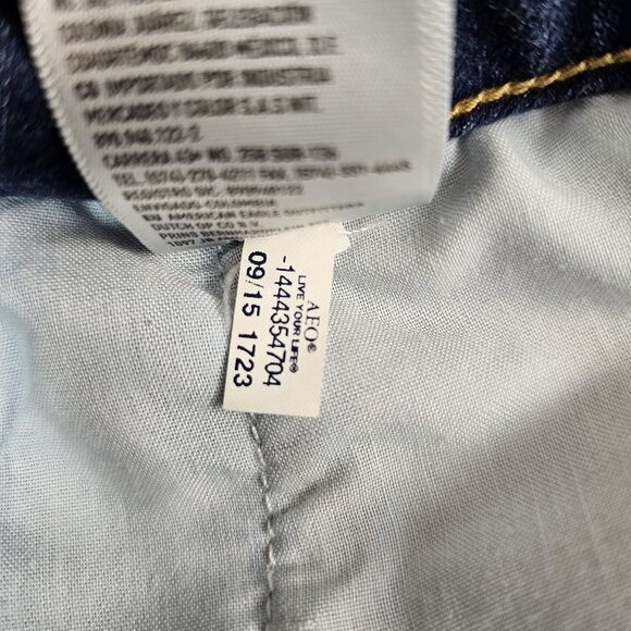 AE American Eagle Jean Skirt Women 2 Blue Y2K Hi Rise A Line Button Fly Pocket - Picture 8 of 10